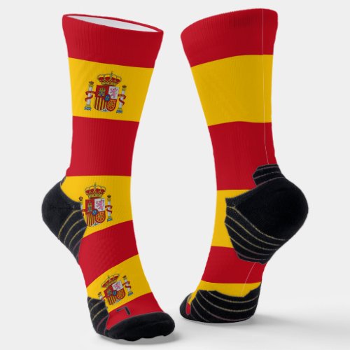 Athletic Crew Sock with flag of Spain