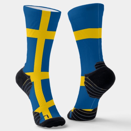 Athletic Crew Sock with flag of Sweden