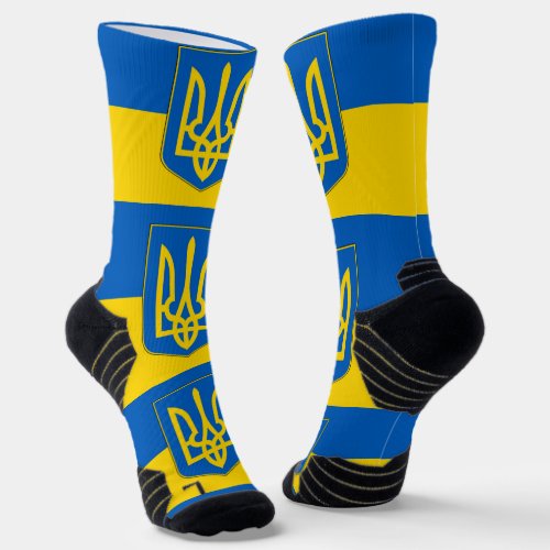 Athletic Crew Sock with flag of Ukraine
