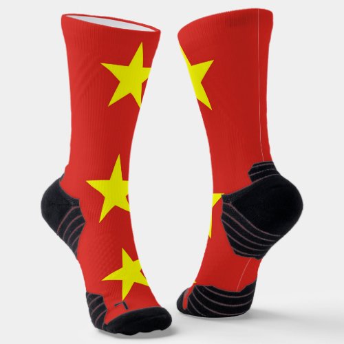 Athletic Crew Sock with flag of Vietnam