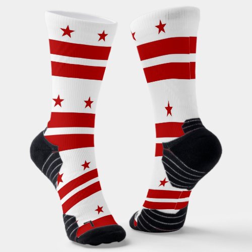 Athletic Crew Sock with flag of Washington DC