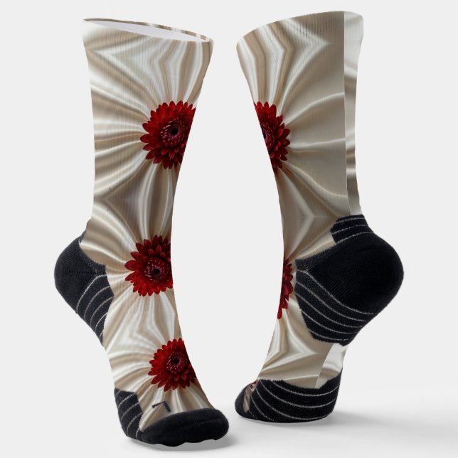 Athletic Crew Sock with Japanase Colors (Angled)