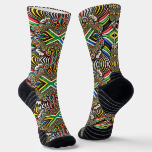 Athletic Crew Sock with South African Colors