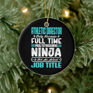 Athletic Director Multitasker Teacher Coach Skill Ceramic Ornament