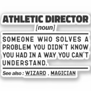 Athletic Director Noun Definition Sport Cool Dad Sticker