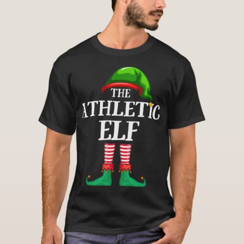 Athletic Elf Matching Family Christmas Pajama T_Shirt