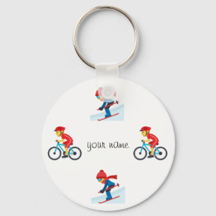 Athletic Emoji and '' Your Name Here " Keychain
