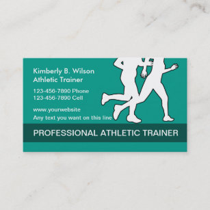Athletic Fitness Trainer Business Card