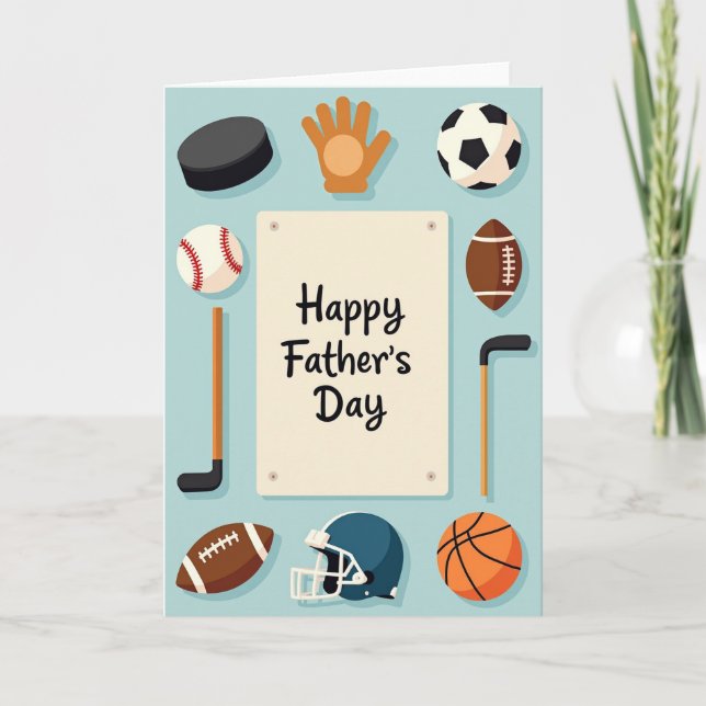 Athletic Gear Fathers Day Card (Front)