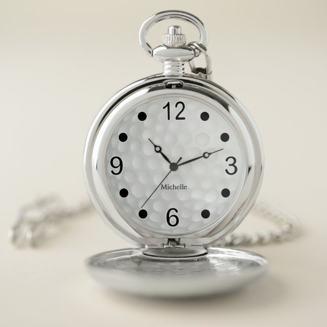 Athletic Golf Design Pocket Watch (Inside)