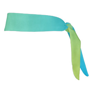 Athletic Headband: "BLUE GREEN OMBRE" Tie Headband