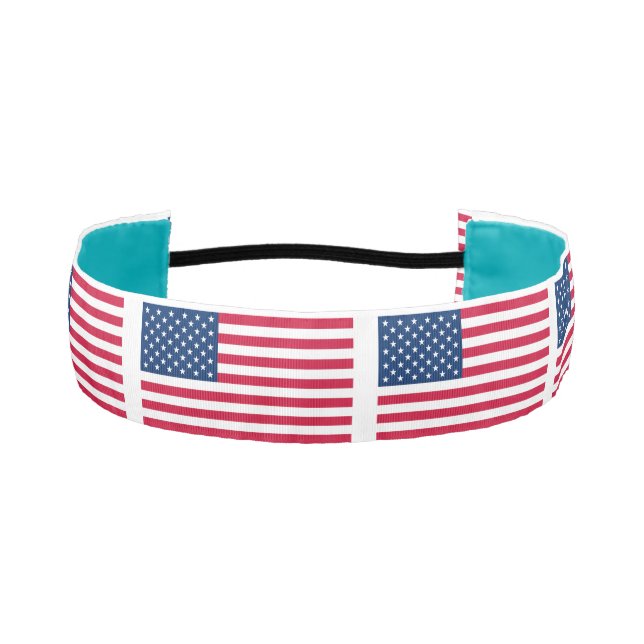 Athletic Headband with American Flag (Front)