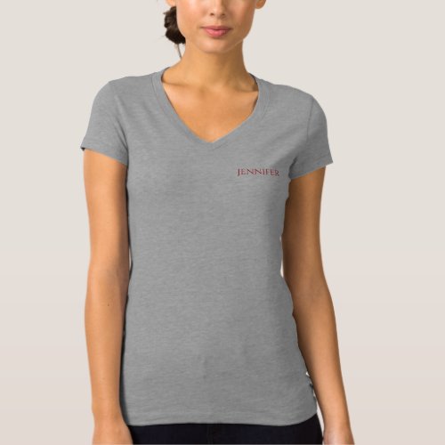 Athletic Heather Grey Template Womens Names T_Shirt