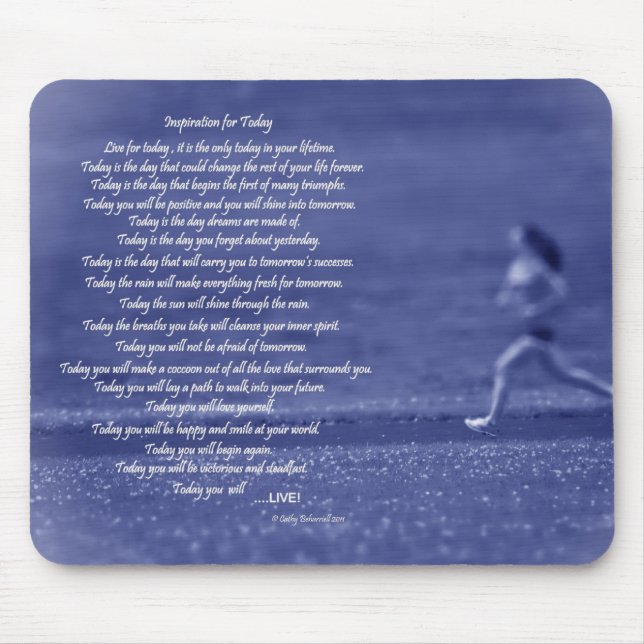 Athletic Inspiration for Today Mouse Pad (Front)