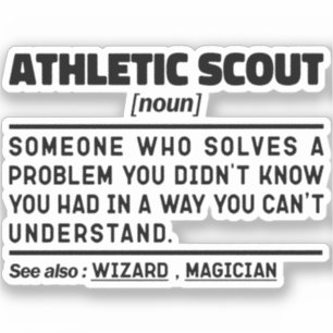 Athletic Scout Noun Definition Sport Lover Funny Sticker