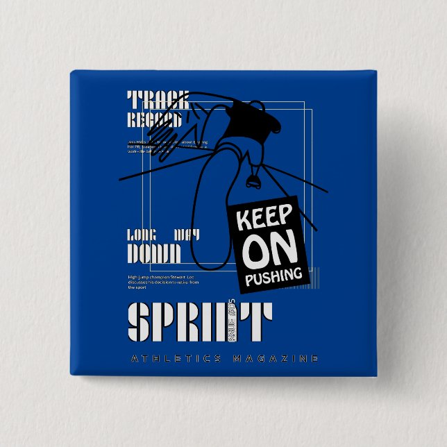 Athletic Sport keep on Pushing   Button (Front)