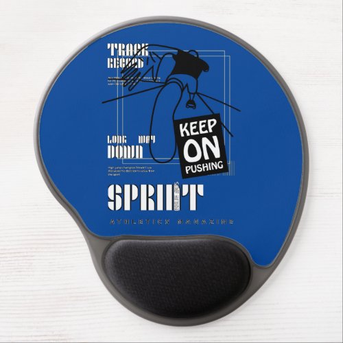Athletic Sport keep on Pushing   Gel Mouse Pad
