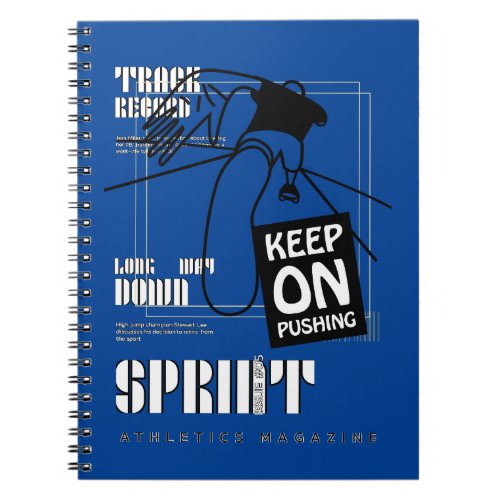 Athletic Sport keep on Pushing   Notebook