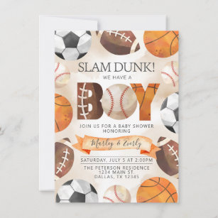 Basketball Baby Shower - Splendry