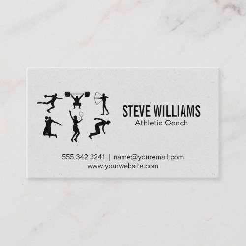 Athletic Sports Coach Business Card