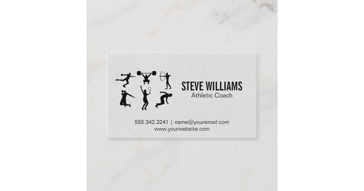 Athletic Sports Coach Business Card Zazzle