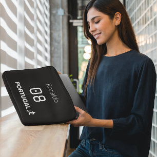 Athletic Team Jersey Name Number Soccer Laptop Sleeve