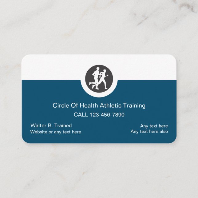 Athletic Trainer And Coach Business Cards (Front)