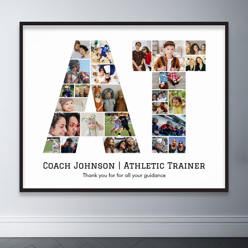 Athletic Trainer AT Farewell Photo Collage Poster