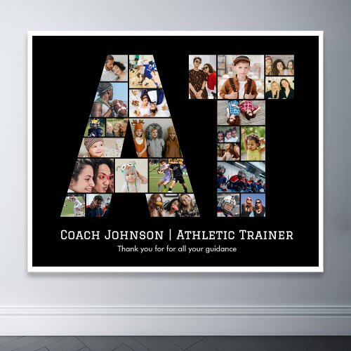Athletic Trainer AT Retirement Photo Collage Poster