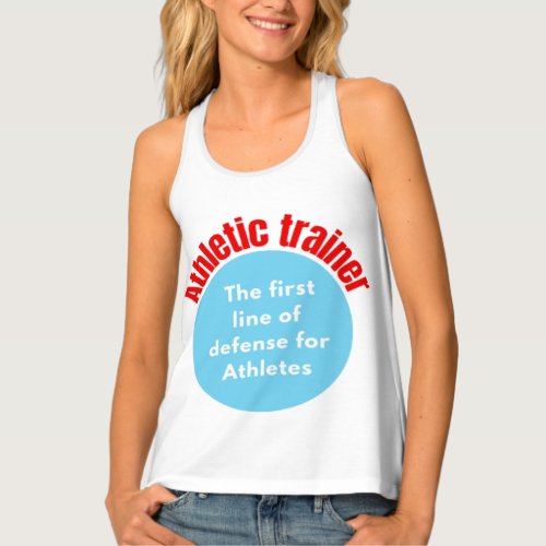 Athletic trainer athlete support tank top