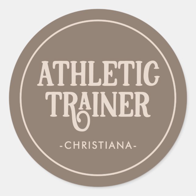 Athletic Trainer Athletic Training  Classic Round Sticker (Front)