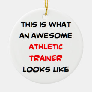 athletic trainer, awesome ceramic ornament
