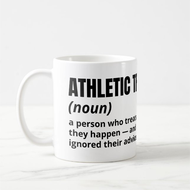 Athletic Trainer Funny Definition Coffee Mug (Left)