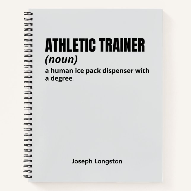 Athletic Trainer Notebook – Funny Job Definition (Front)