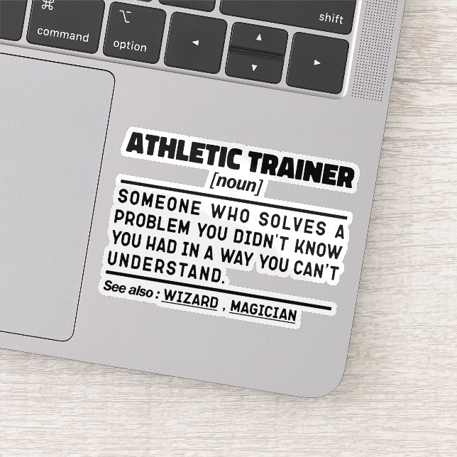 Athletic Trainer Noun Definition Cool Training  Sticker (Detail)