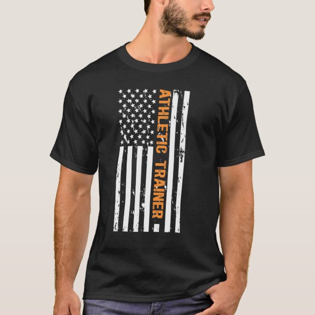 Athletic Trainer US Flag Athletic Training 1 T-Shirt (Front)