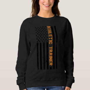 Athletic Trainer US Flag Athletic Training Sweatshirt