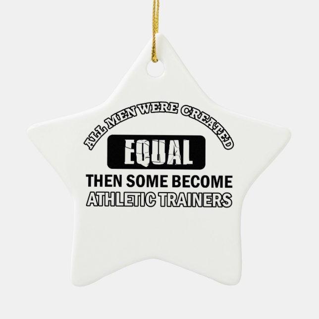 Athletic trainers designs ceramic ornament (Front)