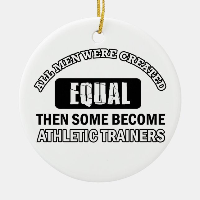 Athletic trainers designs ceramic ornament (Front)