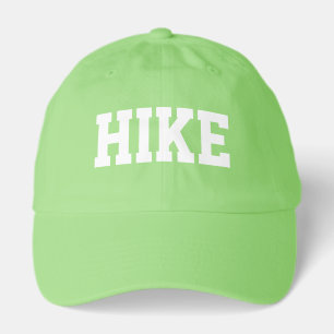 Athletic White HIKE Text Neon Green Background Hat