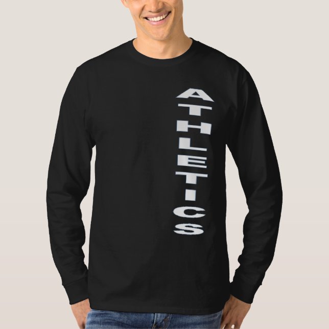 ATHLETICS Black Basic T-shirt (Front)