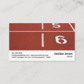 Athletics Coach Trainer Sport Exercises Run Track Business Card | Zazzle