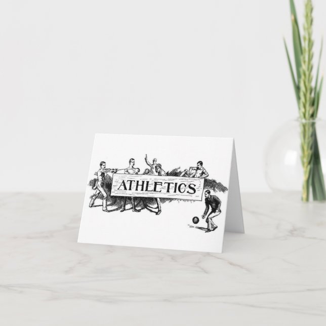 Athletics  letterpress thank you card (Front)