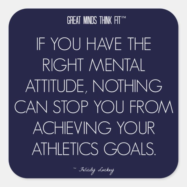 Athletics Quote 5: Attitude for Success Sticker (Front)