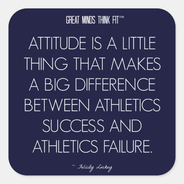 Athletics Quote 6: Attitude for Success Sticker (Front)