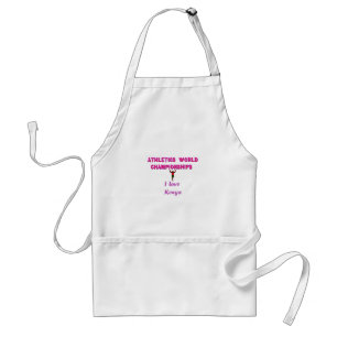 Athletics World Championships Kenya Runner: I Love Adult Apron