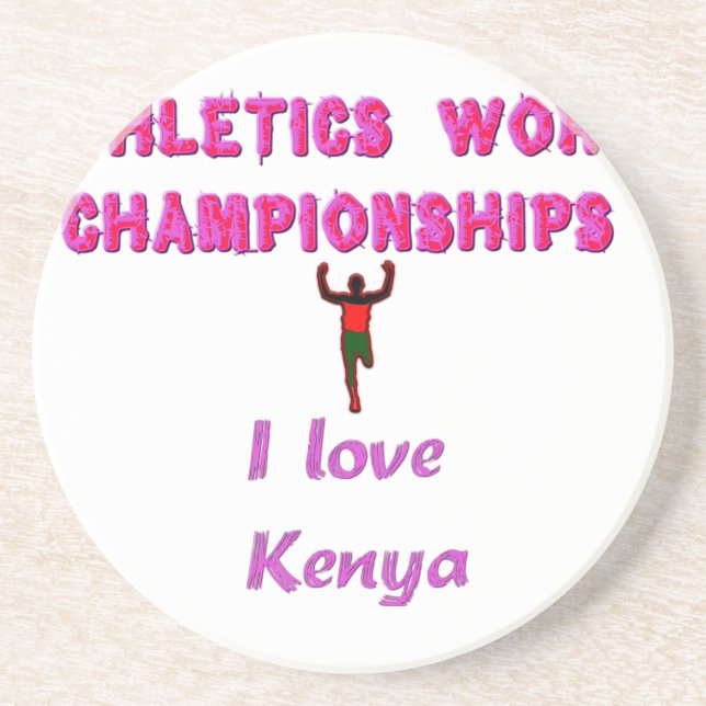 Athletics World Championships Kenya Runner: I Love Coaster (Front)