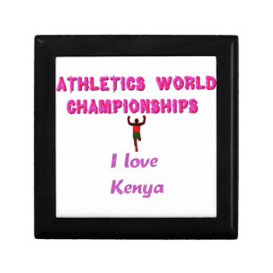 Athletics World Championships Kenya Runner: I Love Keepsake Box