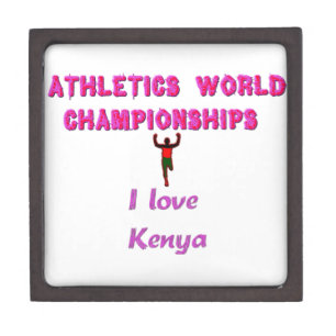 Athletics World Championships Kenya Runner: I Love Keepsake Box