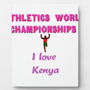 Athletics World Championships Kenya Runner: I Love Plaque